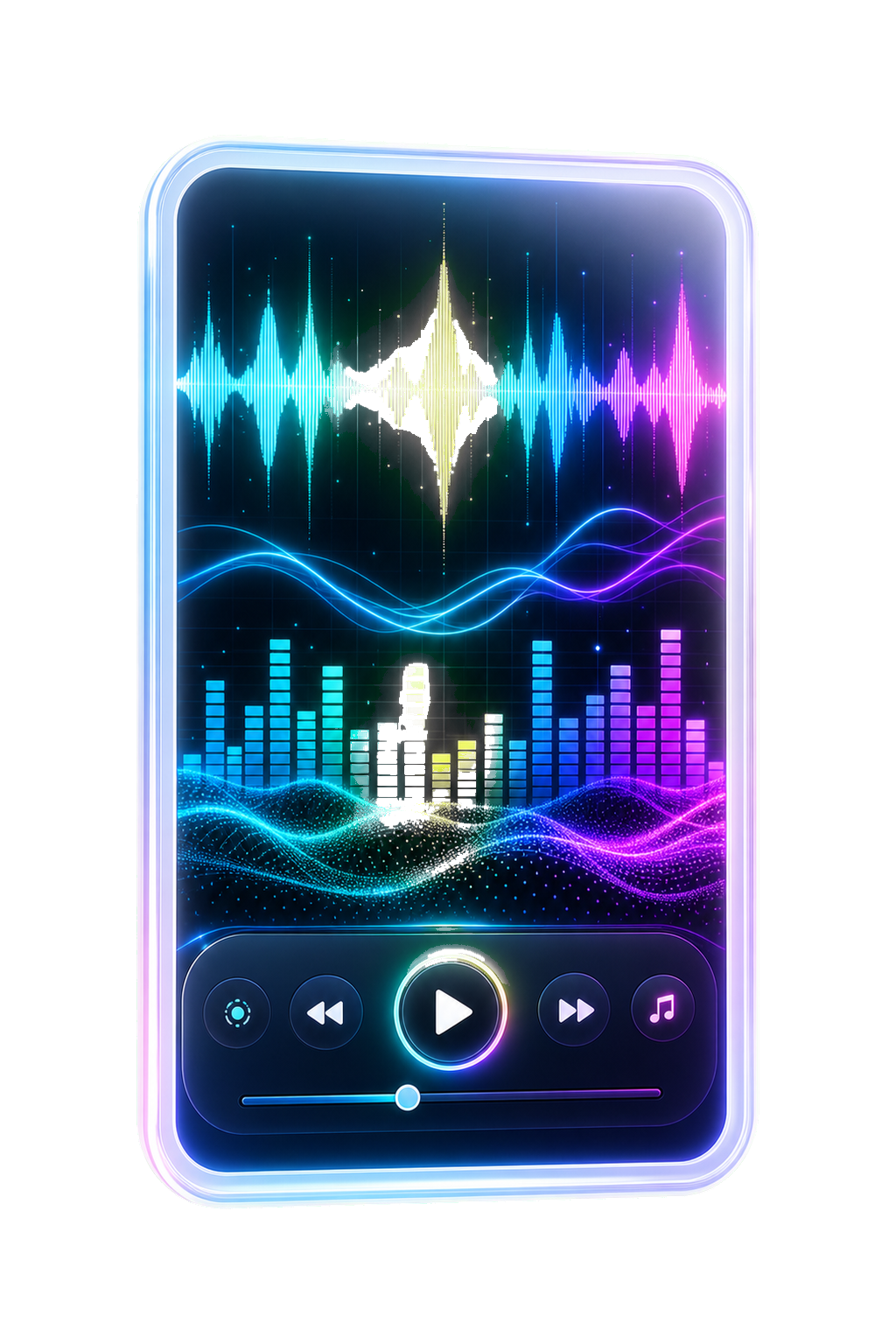 AI generated music waveform
